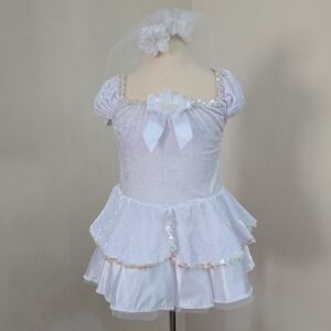 Going To Chapel Bride Wedding Dress White  Sequin Dance Costume